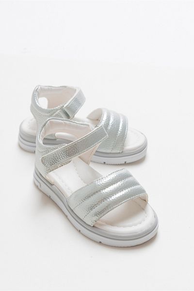 mnpc Girl's Silver Orthopedic Supported Children's Sandals