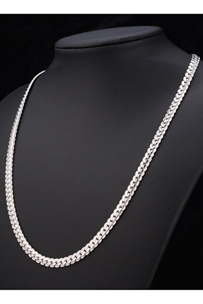 Takı Dükkanı سحق الخوص شقة الأفعى نموذج الصلب قلادة رجالية eck36