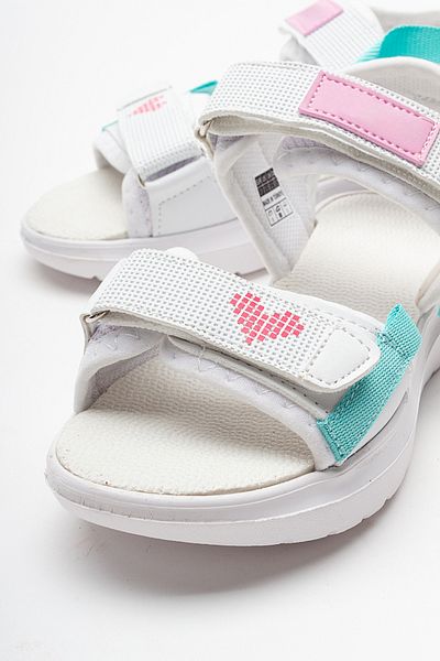 mnpc Girl's White Anatomical Lightweight Sports Sandals