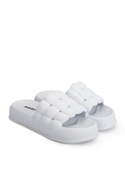 Esem Offu Women's White Slippers Sports Shoes