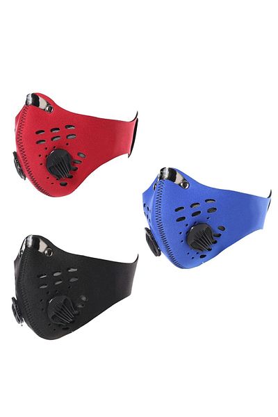 HOPE R Set of 3 HOPE R masks, with valves and anti-pollution activated carbon filter, Family, reusable, for running
