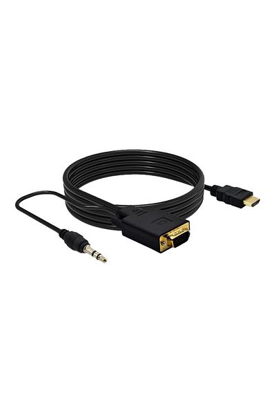 HOPE R HDMI male converter cable Full HD 1080p to VGA male with audio cable, 1.8m, black