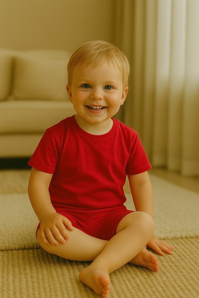 cimcim baby Solid Color Cotton Shorts Suit