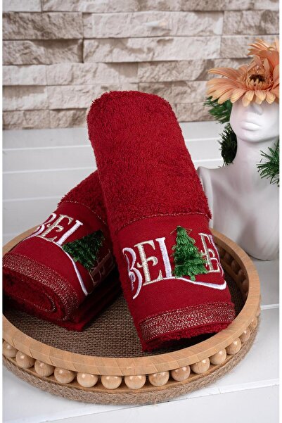 Baveno 100% Cotton Double 50x70 cm Embroidered Towel & Towel Set