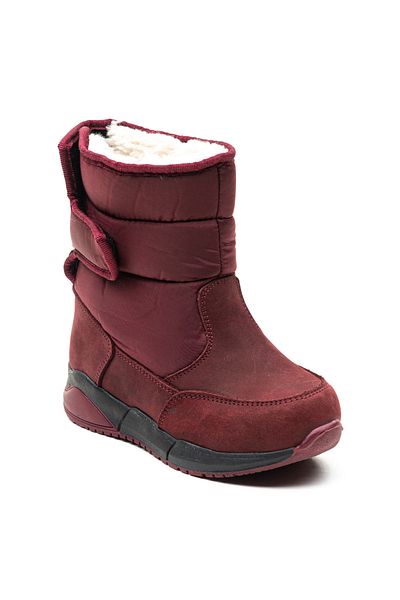 mnpc Girl's Burgundy Leather Orthopedic Supported Children's Boots