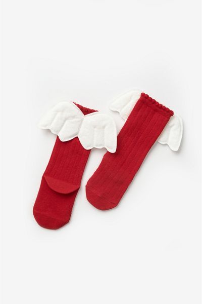 Le Mabelle Red Winged Girls' Socks
