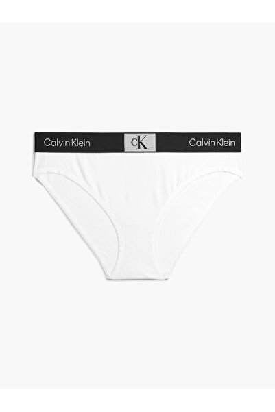 Calvin Klein Kadın Calvin Klein İmzalı Elastik Bantlı Beyaz Külot 000QF7222E 100