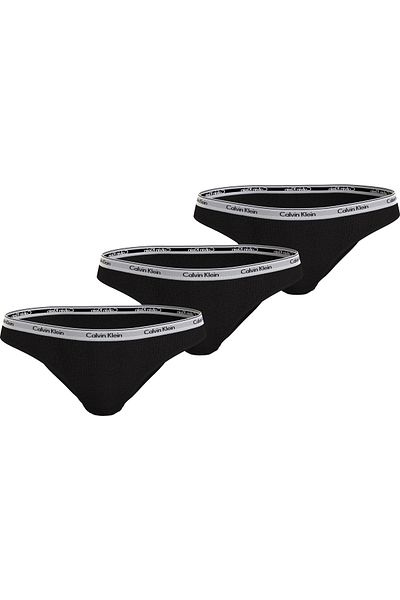 Calvin Klein Women's Brand Logo Panties - Comfortable and Breathable Daily Use with Elastic Band - Black