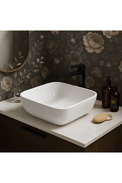 Turavit Porto Çanak Lavabo Deliksiz 40x40 Cm PRT0708