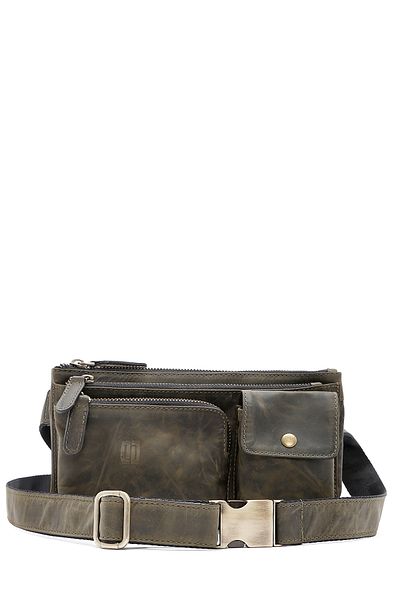 Derimod Men's Khaki Leather Waist Bag 24Wbd3615Cr