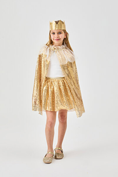 Le Mabelle Κάπα για πάρτι για κορίτσια με χρυσές παγιέτες
