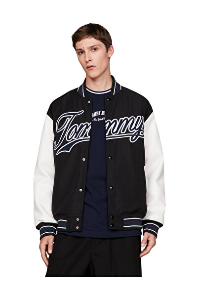 Tommy Hilfiger شعار العلامة التجارية للرجال، جيوب مبطنة بأزرار، ياقة شبكية مط...