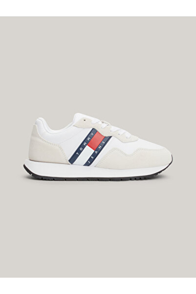 Tommy Hilfiger Kadın Tommy Hilfiger Logolu Süet Üst Kısımlı Polyster Astarlı Kauçuk Dış Tabanlı Sıca