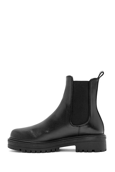 Derimod Women's Black Leather Chelsea Boots 24Wfd 110718