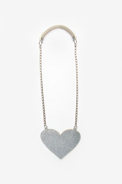 Le Mabelle Silver Heart Shaped Girl's Bag