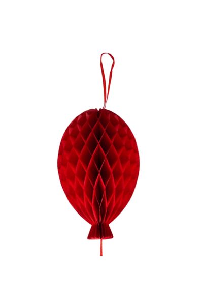 Le Mabelle Red Honeycomb Balloon Party Ornament