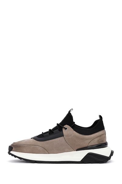 Derimod Men's Mink Lace-Up Nubuck Leather Casual Sneaker 24Wfd7227V3