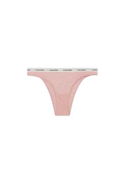 Calvin Klein Women's Brand Logo Elastic Band Suitable for Daily Use Powder Panties 000Qd5233E Tqo