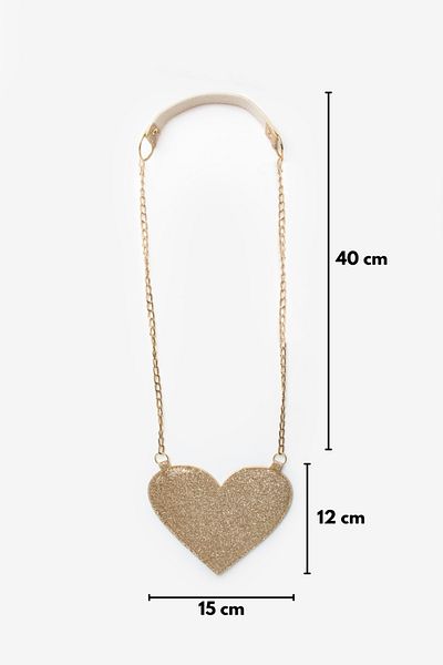 Le Mabelle Gold Heart Shaped Girl's Bag