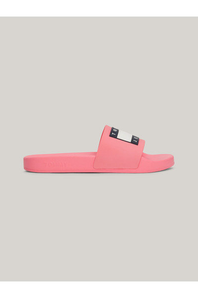 Tommy Hilfiger Kadın Marka Logolu Kauçuk Tabanlı Rahat Kullanımlı Pembe1 Terlik EN0EN02115 TIC