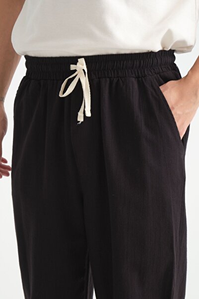 Redline Luxe Erkek Baggy Keten Karışımı Rahat Pantolon Bol Paça Yeni Sezon