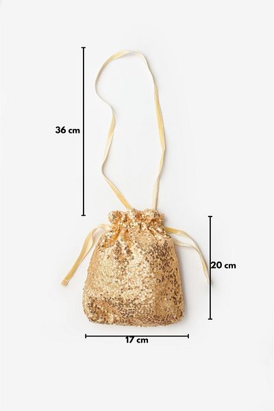 Le Mabelle Gold Sequined Girl's Bag