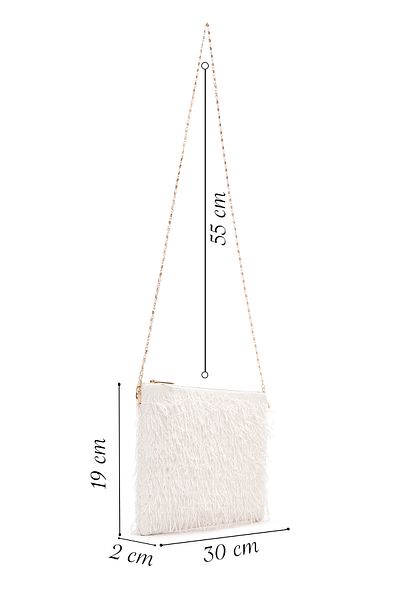 Derimod Women's White Long Chain Strap Portfolio Bag 25Sbd22046F