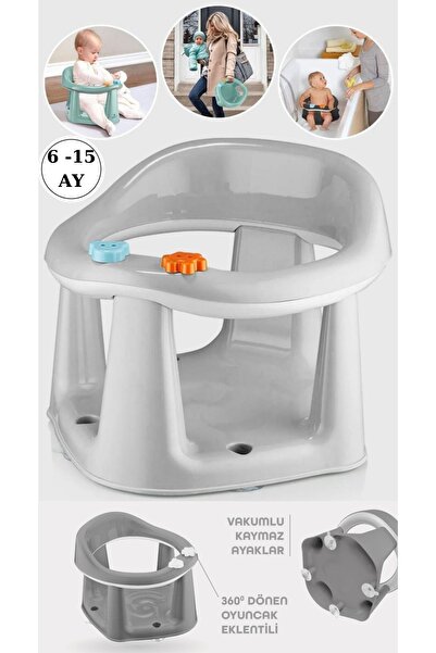 PONÇİK STORE Vakum Tabanlı Bebek Mama Sandalye Oturağı Oyuncaklı Banyo Oturağı