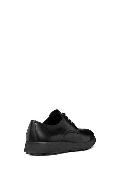 Geox Men's Black Spherica Ec10 Lace-Up Leather Casual Shoes U45Gha00043C9997