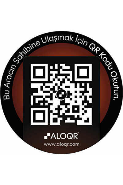 ALOQR Gece Kızılı Qr (Daire), Yeni Nesil Dijital Araç Numaratörü, Numara Gizl...