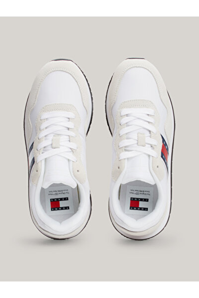 Tommy Hilfiger Kadın Tommy Hilfiger Logolu Süet Üst Kısımlı Polyster Astarlı Kauçuk Dış Tabanlı Sıca