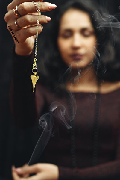 TAŞ SEPETİ Pirinç Sivri Uçlu Sarkaç Enerji Çalışmalarına Özel İnce Ayar Pandül