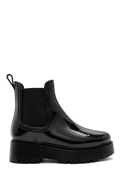 Derimod Women's Black Thick Sole Rain Boots 24Wfe4750Pv