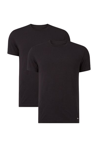 Nike Men's Brand Logo Cotton Casual Black Undershirt 0000Ke1010 Ub1