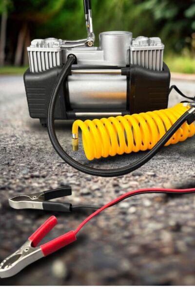 Baghes Çift Pistonlu Taşınabilir Oto Araç Lastik Kompresörü – 12V Yüksek Basınçlı Araba Hava Pompası