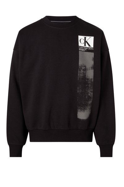 Calvin Klein Erkek Marka Logolu Pamuklu Günlük Kullanıma Uygun Siyah Sweatshi...