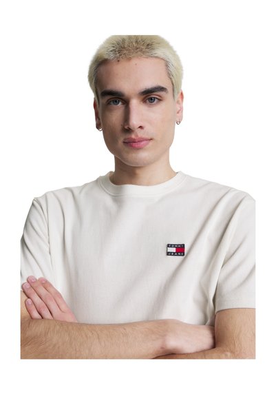 Tommy Hilfiger Erkek Marka Logolu Pamuklu Günlük Kullanıma Uygun Bbeyazz T-Sh...