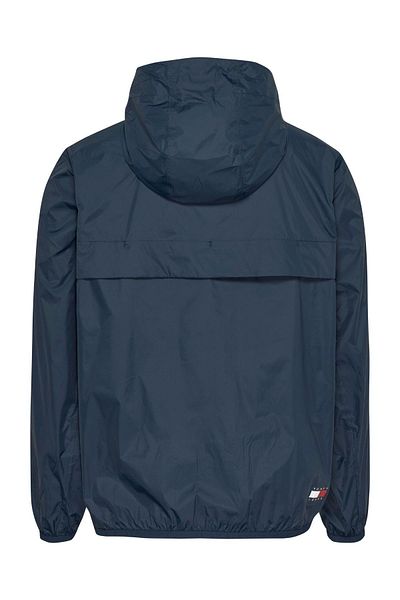 Tommy Jeans Men's Brand Logo Full Zip Elastic Cuffs And Hem Waterproof High Collar Hoodie L