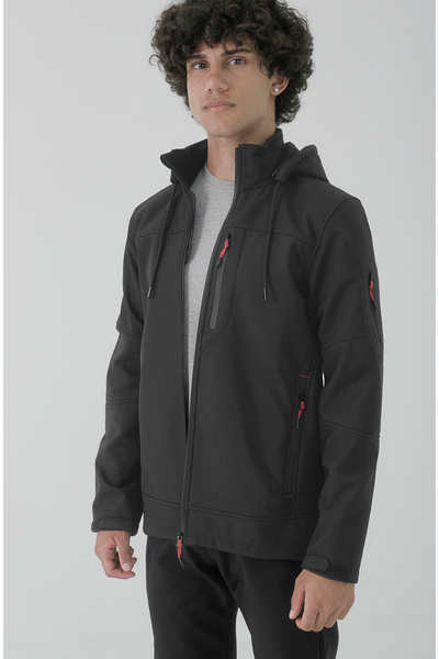 Longberg Erkek Çıkarılabilir Kapüşonlu Trio Softshell Mont