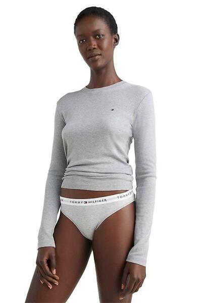 Tommy Hilfiger Kadın Marka Logolu Elastik Bantlı Günlük Kullanıma Uygun Gri Külot UW0UW03836 P61