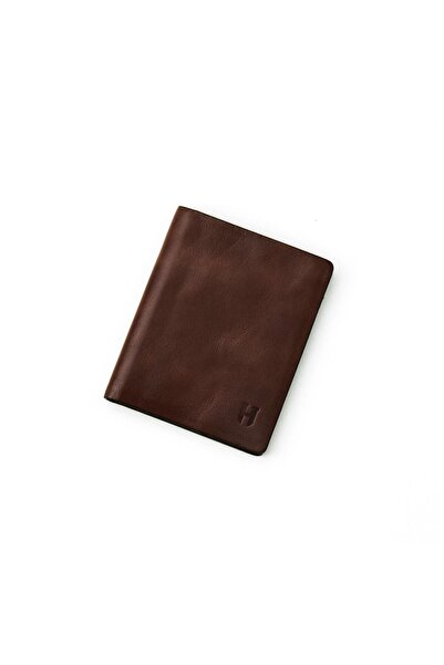 HELMBROOK Мъжки портфейл Dayton от естествена кожа, кафяв (плюс цвят), тънък дизайн, с много отделения и RFID защита