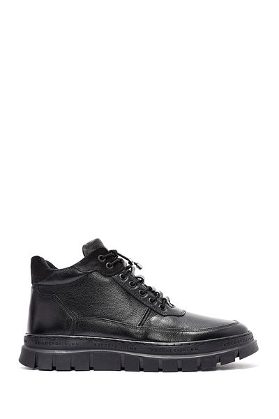 Derimod Men's Black Lace-Up Leather Casual Boots 24Wfd7520Ft