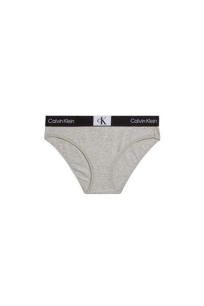 Calvin Klein Dámské podepsané šedé kalhotky s elastickým páskem 000qf7222e-p7a