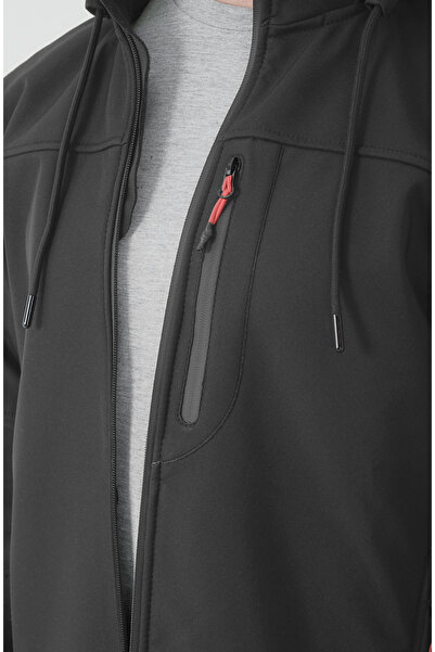 Longberg Erkek Çıkarılabilir Kapüşonlu Trio Softshell Mont