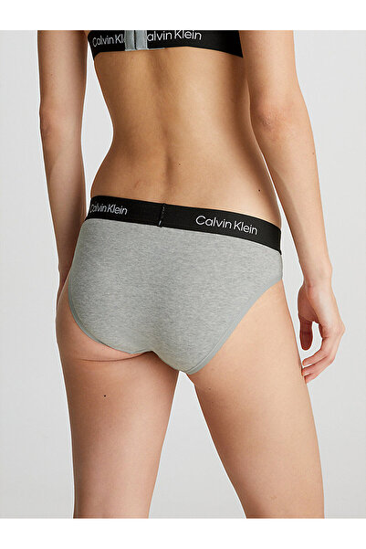 Calvin Klein Kadın Calvin Klein İmzalı Elastik Bantlı Gri Külot 000QF7222E P7A