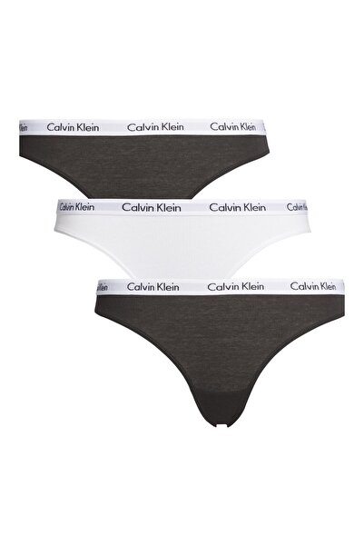 Calvin Klein Kadın Calvin Klein İmzalı Elastik Bantlı SİYAH Külot 000QD3588EWZB Siyah
