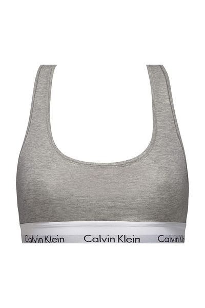 Calvin Klein Women's White Sports Bra - Elastic Band, Minimal Design F3785E-100