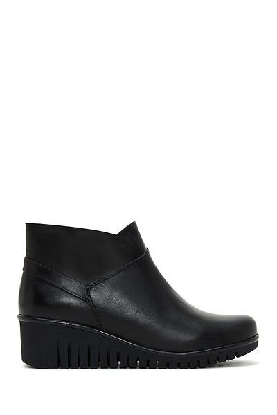 Derimod Black Leather Comfort Women's Boots - Zippered, 24wfd 412418