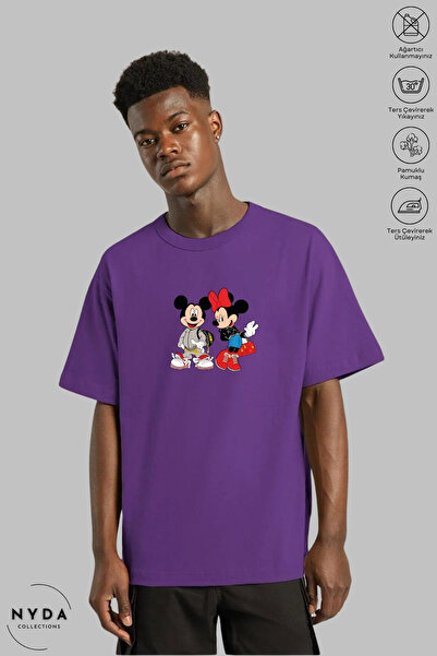 Nyda Collections Μπλουζάκι Unisex με λαιμόκοψη ποδηλάτου, με στάμπα Minnie Mi...