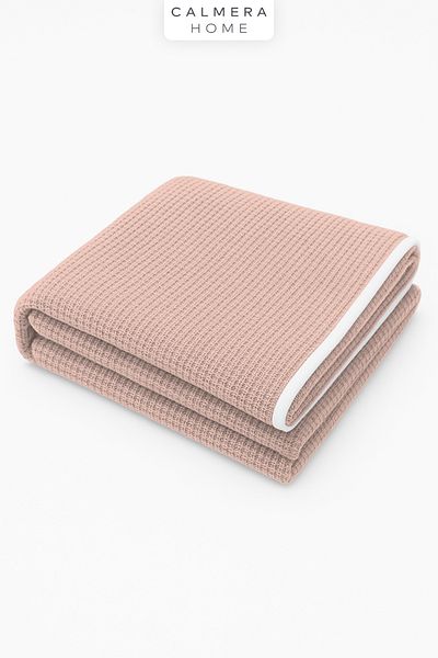 Calmera 100% Cotton Baby Pique |   Blanket - Cover |   75 X 100cm |   Powder Pink
